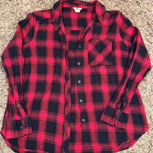 Woolrich Red and Black Plaid Button Down Shirt